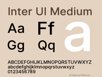 Inter UI Medium 2.5;86daccf Font Sample