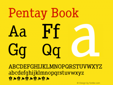 Pentay-Book Version 1.528 Font Sample