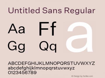 Untitled Sans Regular Version 1.00 Font Sample