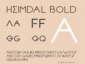 Heimdal Bold Version 1.000 Font Sample