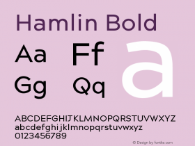 Hamlin Bold Version 1.000;PS 001.000;hotconv 1.0.88;makeotf.lib2.5.64775 Font Sample