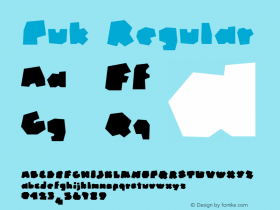 Puk Regular Version 001.000 Font Sample