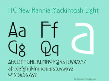 ITC New Rennie Mackintosh Lt Version 1.00, build 3, s3 Font Sample