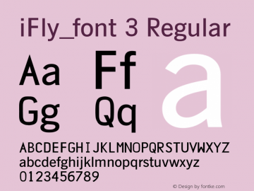 iFly_font 3 Version 0.18图片样张