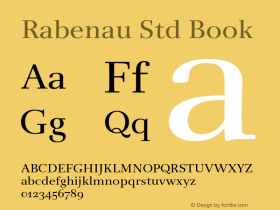 RabenauStd-Book Version 1.00 Font Sample