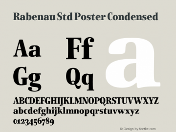 RabenauStd-PosterCondensed Version 1.00图片样张