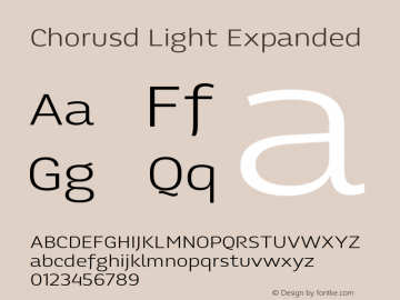 Chorusd-LightExpanded 001.001;com.myfonts.soneri.chorus.exp-light.wfkit2.3T5V Font Sample