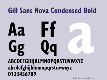 Gill Sans Nova Condensed Bold Version 1.00图片样张