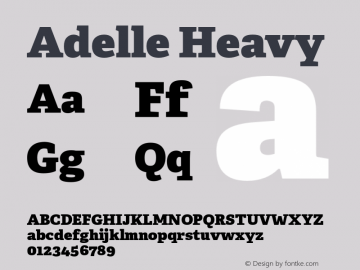 Adelle-Heavy Version 1.001 Font Sample