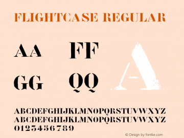 Flightcase 001.000 Font Sample