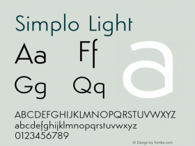 Simplo-Light Version 1.07          UltraPrecision Font Font Sample