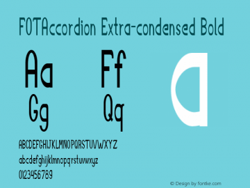 FOTAccordion-ExtracondensedBold Version 1.000图片样张