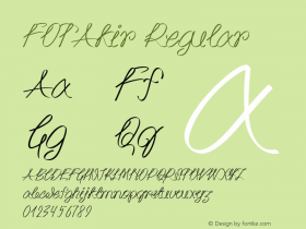 FOTAkir Version 1.000 Font Sample