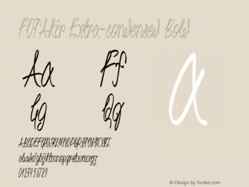 FOTAkir-ExtracondensedBold Version 1.000 Font Sample