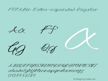 FOTAkir-ExtraexpandedRegular Version 1.000 Font Sample