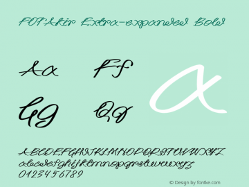 FOTAkir-ExtraexpandedBold Version 1.000 Font Sample