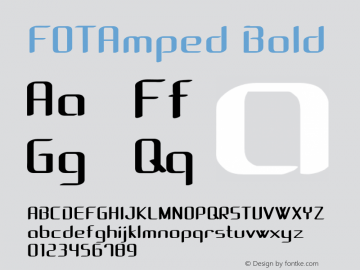 FOTAmped-Bold Version 1.000 Font Sample