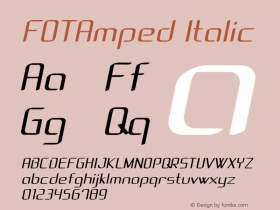 FOTAmped-Italic Version 1.000图片样张