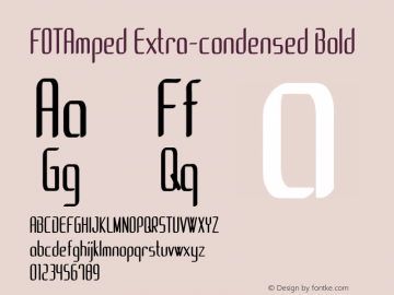 FOTAmped-ExtracondensedBold Version 1.000 Font Sample