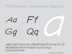 FOTAncron-ExpandedRegular Version 1.000 Font Sample