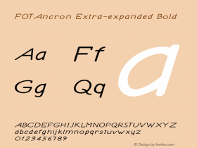 FOTAncron-ExtraexpandedBold Version 1.000 Font Sample