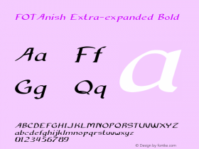 FOTAnish-ExtraexpandedBold Version 1.000图片样张