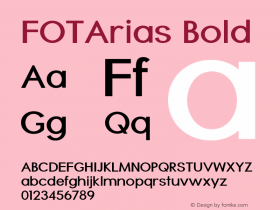 FOTArias-Bold Version 1.000 Font Sample