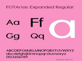 FOTArias-ExpandedRegular Version 1.000 Font Sample