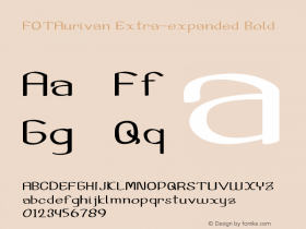 FOTAurivan-ExtraexpandedBold Version 1.000图片样张