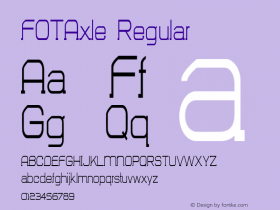 FOTAxle Version 1.000 Font Sample