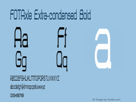 FOTAxle-ExtracondensedBold Version 1.000 Font Sample