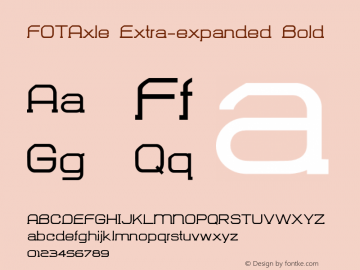 FOTAxle-ExtraexpandedBold Version 1.000图片样张