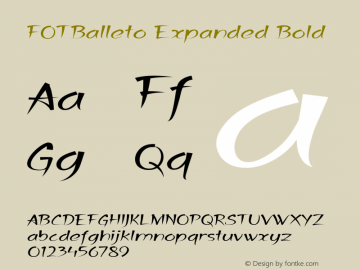 FOTBalleto-ExpandedBold Version 1.500图片样张