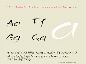 FOTBalleto-ExtraexpandedRegular Version 1.500 Font Sample