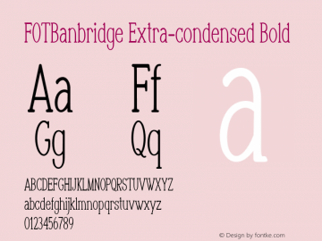FOTBanbridge-ExtracondensedBold Version 1.000图片样张