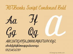 FOTBanksScript-CondensedBold Version 1.000 Font Sample