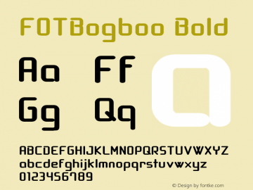 FOTBogboo-Bold Version 1.000图片样张