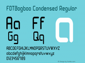 FOTBogboo-CondensedRegular Version 1.000 Font Sample