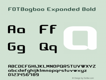 FOTBogboo-ExpandedBold Version 1.000 Font Sample