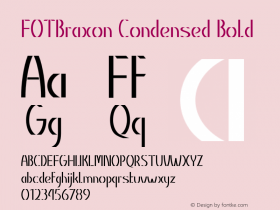 FOTBraxon-CondensedBold Version 1.000 Font Sample