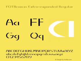 FOTBraxon-ExtraexpandedRegular Version 1.000 Font Sample