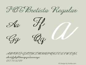 FOTBretista Version 1.000 Font Sample