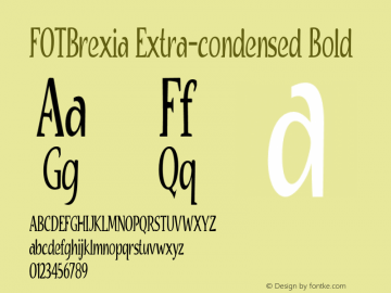 FOTBrexia-ExtracondensedBold Version 1.000 Font Sample