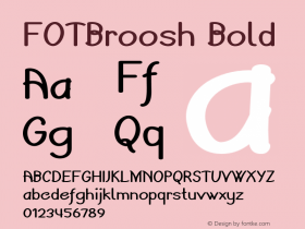 FOTBroosh-Bold Version 1.000 Font Sample