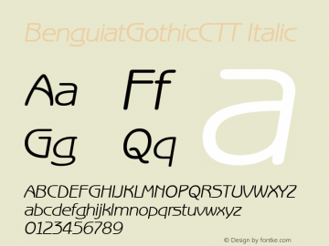 BenguiatGothicCTT Italic 1.100.000图片样张