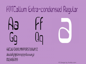 FOTCallum-ExtracondensedRegular Version 1.000 Font Sample