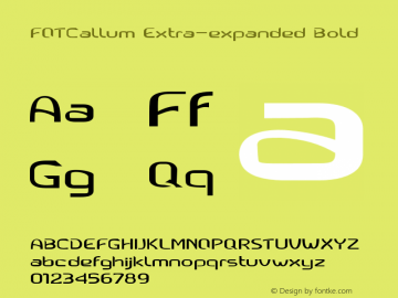 FOTCallum-ExtraexpandedBold Version 1.000 Font Sample