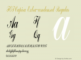 FOTCapira-ExtracondensedRegular Version 1.000 Font Sample