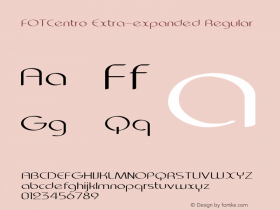 FOTCentro-ExtraexpandedRegular Version 1.000 Font Sample