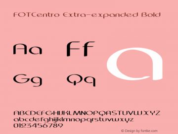 FOTCentro-ExtraexpandedBold Version 1.000图片样张